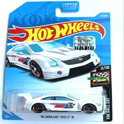 DieCast Hot Wheels '16 Cadillacs ATS-V R (White) - HW Race Day 2/10 (2019 Factory Sealed)