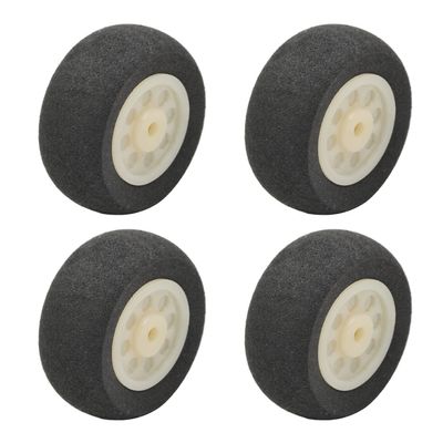 Heyiarbeit 4pcs 25mm Dia Foam Wheel Replacement Wheel Black and White