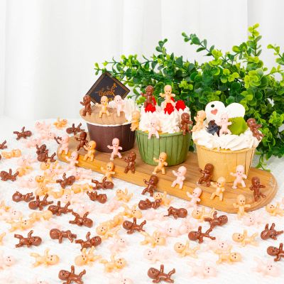 60 Pieces King Cake Baby, Mini Babies for Baby Shower, Tiny Plastic Babies for Ice Cube, Small Plastic Babies for Cake Game Party Decoration and Friends Spoof Toys (3 Colors)