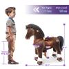 PonyCycle Riding Horse Ride on Horse Advanced Model Y Riding Pony Unicorn Toy (35.4" Height/Size 4 for Kids Ages 47) Birthday Gift for Kids with Brake Chocolate Brown Y476 view 3