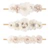 cherrboll 3pcs Baby Girl Flower Headbands, Super Soft & Stretchy Nylon Floral Hairbands for Newborn Toddler view 1