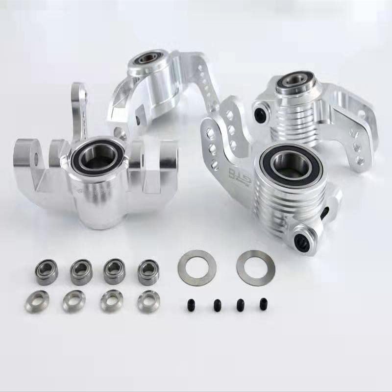GTBRacing CNC Aluminum 1/5 RC Car LOSI 5ive T / 5T 2.0 Truck Front Spindle Block Knuckles & Rear Wheel Hub Set