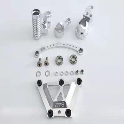 GTBRacing CNC Aluminum 1/5 RC Car Losi 5ive T RC Parts Steering System Arm &Top Chassis Plate Set Upgrade Part