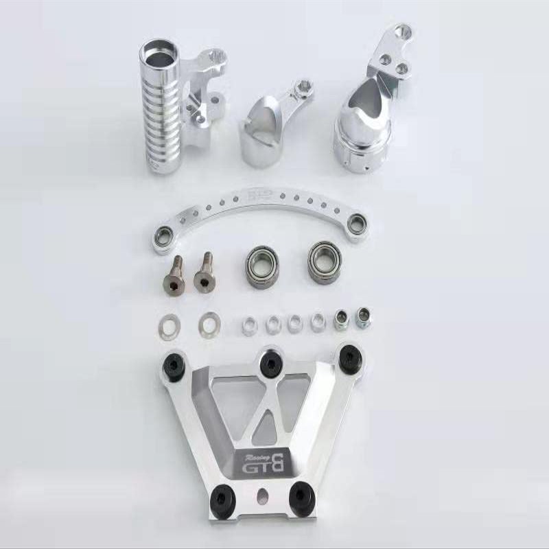 GTBRacing CNC Aluminum 1/5 RC Car Losi 5ive T RC Parts Steering System Arm &Top Chassis Plate Set Upgrade Part