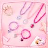 Sureio 7 Sets Girl Dress up Jewelry Toddler Princess Bracelet Necklaces Kids Valentine's Day Costume Jewelry Set for Girl Tea Costume Party(Oval, Heart Pendant) view 4