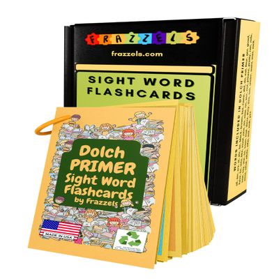 Dolch Primer Sight Words Flash Cards with Pictures for Ages 5 and up Kindergarten and 1st Grade Kids