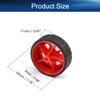 Heyiarbeit 30mm Rubber RC Car Wheel Tires DIY Model Robots 4pcs Red and Black view 2