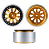 RC-Hub 2pcs Aluminum Alloy 2.9" Beadlock Wheels Rim for 1/6 Axial SCX6 AXI05000 RC Crawler Car (Gold+Black) view 2