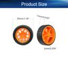 Heyiarbeit 30mm Rubber RC Car Wheel Tires DIY Model Robots 4pcs, Yellow and Black view 2
