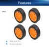 Heyiarbeit 30mm Rubber RC Car Wheel Tires DIY Model Robots 4pcs, Yellow and Black view 4