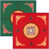 2 Pcs Mahjong Mat Mahjong Table Cover Non-Slip Noise Reduction Gaming Mat for Poker Board Tile Games Dominoes Party Festival Reunion 30.7 x 30.7 Inches(Green, Red) view 1