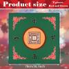 2 Pcs Mahjong Mat Mahjong Table Cover Non-Slip Noise Reduction Gaming Mat for Poker Board Tile Games Dominoes Party Festival Reunion 30.7 x 30.7 Inches(Green, Red) view 2