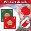 2 Pcs Mahjong Mat Mahjong Table Cover Non-Slip Noise Reduction Gaming Mat for Poker Board Tile Games Dominoes Party Festival Reunion 30.7 x 30.7 Inches(Green, Red) view 3