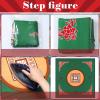 2 Pcs Mahjong Mat Mahjong Table Cover Non-Slip Noise Reduction Gaming Mat for Poker Board Tile Games Dominoes Party Festival Reunion 30.7 x 30.7 Inches(Green, Red) view 4