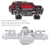 Dilwe RC Rear Axle Housing RC Car Parts, Aluminium Alloy 128 mm x 48 mm Rear Portal Axle Housing for 1/10 RC Car RC Accessories(Silver) view 2