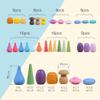 Candywood Large Set Full Rainbow Color Style Wooden Loose Parts Sensory Play Toys, Mandala 7 Shapes, 27 Colors, Stacker Nesting Toys Parts(81 PCS) view 2