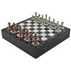 Antique Copper Classic Metal Chess Set for Adults,Handmade Pieces and Different Design Wooden Chess Board with Storage (Marble) view 2