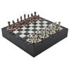Antique Copper Classic Metal Chess Set for Adults,Handmade Pieces and Different Design Wooden Chess Board with Storage (Marble) view 4