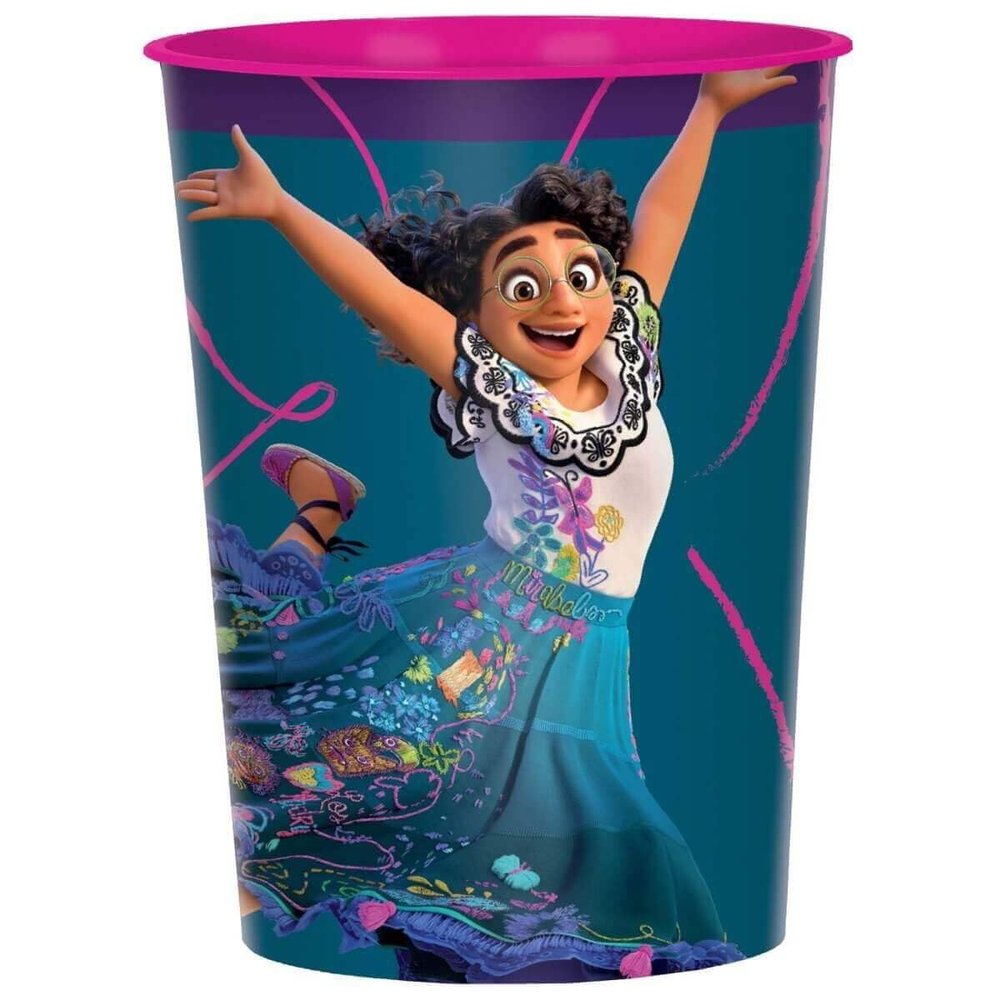 Amscan Encanto Plastic Cup - 16 Oz. | 1 Multicolor Kids Cup, Perfect Party Favor & Drinkware For Kids Birthday Party, Themed Event, Encanto Party Supply & More