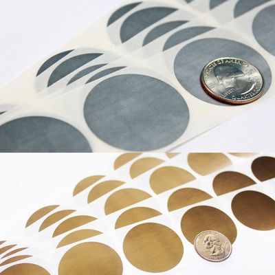 500 Silver & 500 Gold 1.5" Round Scratch Off Stickers 1,000 Stickers Total