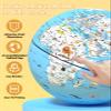 8-Inch Illuminated Kids Globe with 100+ Fun Illustrations, World Globes with LED Night Light, Light Up Globe Lamp for Classroom & Home Desk Decor, STEM Geography Learning Toy Gift for Children view 3