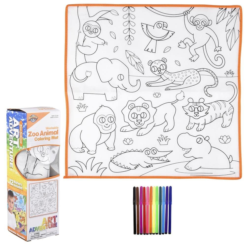 19.5" Zoo Washable Doodle MAT