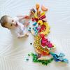 Candywood Large Set Rainbow Color Style Wooden Loose Parts Sensory Play Toys, 7 Shapes, 27 Colors, Rainbow Stacker Nesting Toys (162 PCS) view 3