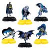 Bat-Man Birthday Party Supplies - 6pc Bat Hero Theme Table Centerpieces, Double Side Honeycomb Table Decorations, Cake Toppers, Photo Booth Props, for Boys and Girls Party view 1