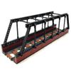 Classic Train Building Bridge City Passenger Express Train Tracks Toys Accessories Railroad Construction Building Block Compatible with Major Brand (Black Bridge) view 2