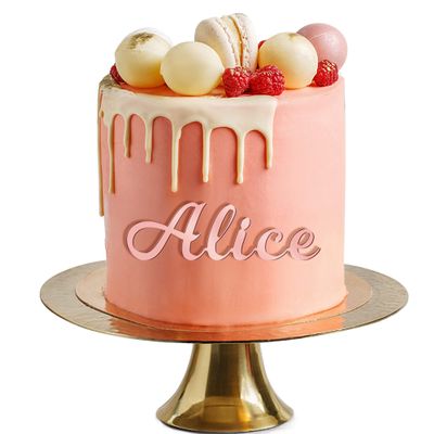 Personalized Cake Topper for Birthday Wedding with Any Text Numbers Mirror Acrylic Cake Toppers Cake Decoration for Birthday Anniversary Baby Shower Graduation (Rose Gold)