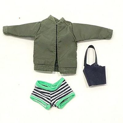 1/12 Scale Miniature Mathilda Outfit (Jacket, Top, Shorts) for 6" Female Body (Figure NOT Included)