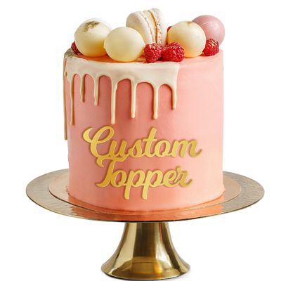Personalized Cake Topper for Birthday Wedding with Any Text Numbers Mirror Acrylic Cake Toppers Cake Decoration for Birthday Anniversary Baby Shower Graduation (Gold)