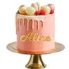 Personalized Cake Topper for Birthday Wedding with Any Text Numbers Mirror Acrylic Cake Toppers Cake Decoration for Birthday Anniversary Baby Shower Graduation (Gold) view 2