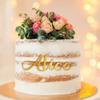 Personalized Cake Topper for Birthday Wedding with Any Text Numbers Mirror Acrylic Cake Toppers Cake Decoration for Birthday Anniversary Baby Shower Graduation (Gold) view 3