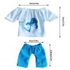 Chenfly Mini Finger Clothes for Kids | Fingertip Pants T-Shirt Set Fingerboarding Scooter Skateboards Accessories Interactive Toys Game Movement Party Favors Children Boys Girls Fun Gifts, Blue view 4