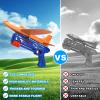 Fuwidvia 3 Pack Airplane Launcher Toys, 13.2'' LED Foam Glider Plane Toy for Boys, 2 Flight Modes Outdoor Flying Toys Birthday Gifts for Boys Girls 4 5 6 7 8 9 10 11 12 Year Old (Blue&Green&Orange) view 4