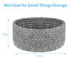 ABenkle Small Woven Basket, Empty Tiny Shallow Storage Basket, Mini Cotton Rope Baskets, Round Decorative Hamper, Basket Storage Bins for Toys, Spa, Socks, Nursery, Living Room- MIxed Grey view 2