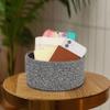 ABenkle Small Woven Basket, Empty Tiny Shallow Storage Basket, Mini Cotton Rope Baskets, Round Decorative Hamper, Basket Storage Bins for Toys, Spa, Socks, Nursery, Living Room- MIxed Grey view 3
