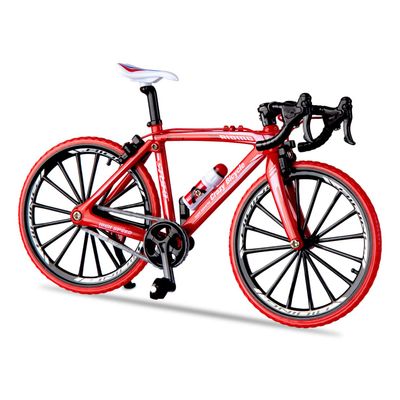 1:8 Scale Die-Cast Alloy Mini BMX Mountain Bike Finger Bicycle Model Toy Desktop Decoration Crafts for Cycling Lovers Bike Racers Athletes Children Boys and Girls (Red)