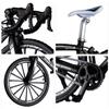 1:8 Scale Die-Cast Alloy Mini Mountain Bike Bicycle Model Toy Desktop Decoration Crafts for Cycling Lovers Bike Racers Athletes Children Boys and Girls (Black) view 3