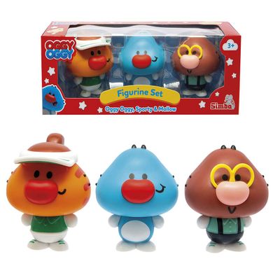 Simba OggyOggy 109356133 Figure Set with Oggy, Sporty and Mallow, 7 cm Toy Figures, Children's Series, Baby Cat, Kittens, from 3 Years