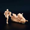 ZEDACA (4 Pcs) 1:64 Cavalry Locomotive Men Women Miniature Sand Table Villain Scene White Model Need to Be Colored by Yourself(Height About 2.8cm) view 2