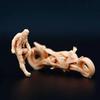 ZEDACA (4 Pcs) 1:64 Cavalry Locomotive Men Women Miniature Sand Table Villain Scene White Model Need to Be Colored by Yourself(Height About 2.8cm) view 4