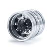 Que-T 4pcs/Set Metal Rear Wheel Rims Hubs for 1:14 Tamiya Trailer Tractor Truck Climbing RC Car view 3