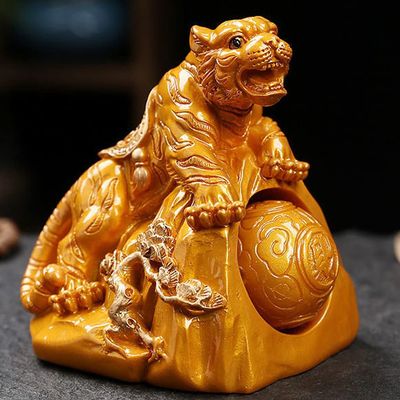 XIALON 9.5cm Color Changing Tea Pet Ornaments Tiger Tea Table Tea Play Kung Fu Tea Set