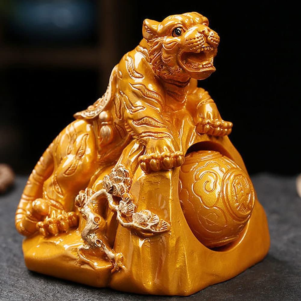 XIALON 9.5cm Color Changing Tea Pet Ornaments Tiger Tea Table Tea Play Kung Fu Tea Set
