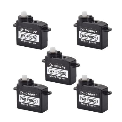 KPOWER P0025 2.5G Digital Micro Servo Motor Plastic Geared Motor Kit for RC Car Boat Robot, Mini Servos for Arduino Project Black