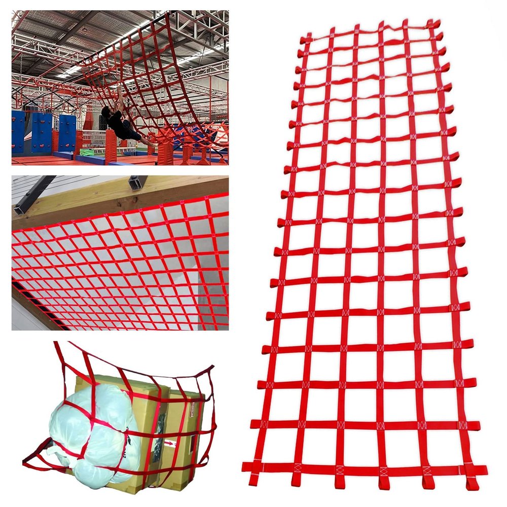 DREAMOSA Cargo Climbing Net,Rope Netting,Kids Playground Outdoor Swingset Ninja Slackline Obstacle Course Outside Play Equipment Safety Nets Heavy Duty Climbing Wall Jungle Gym,Custom Net