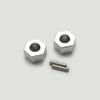 Wheel Hex with Pin for Losi Mini-T 2.0 Mini-B LOS212011 Aluminum 2pcs Silver view 2