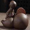 XIALON 11.5cm Monk Gourd Water Spray Tea Pet Ornaments Purple Sand Tea Set Accessories Tea Play view 3